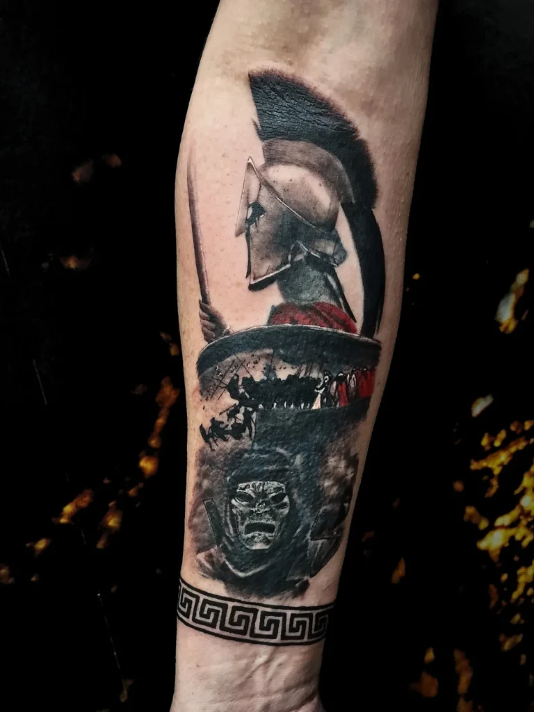Sparta - cover up tetování